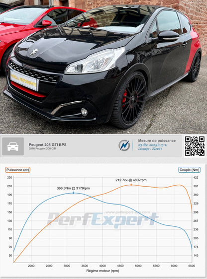 Reprogrammation moteur Peugeot 208 GTI BPS 208cv Stage 1+