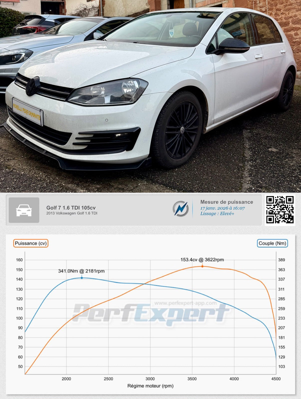 Reprogrammation moteur Golf 7 1.6 TDI 105cv Stage 1+