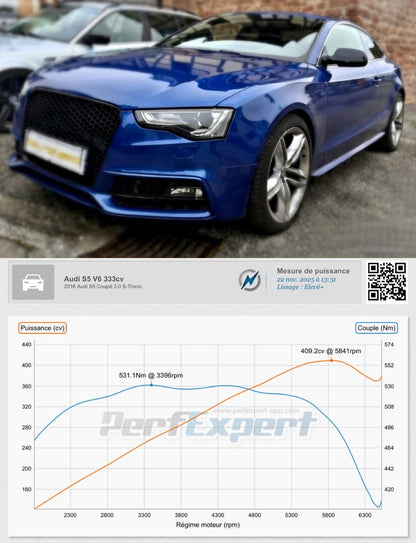 Audi S5 V6 333cv Reprogrtammation moteur Stage 1+